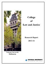 Thumbnail - College of Law and Justice research report 2013 - 14