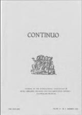 Thumbnail - Continuo : journal of the International Association of Music Libraries, Archives and Documentation Centres (Australian Branch).