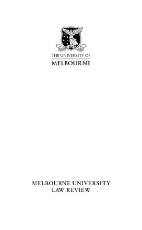 Thumbnail - Melbourne University law review.
