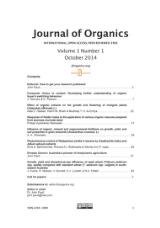 Thumbnail - Journal of organics : international, open access, peer reviewed, free open access.