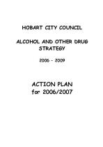 Hobart City Council Alcohol and Other Drug Strategy 2006-2009. Action plan