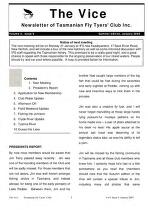 The vice : newsletter of Tasmanian Fly Tyers' Club Inc.