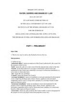Water, sewers and drains by-law [electronic resource] : By-law 6 of 1997 ... for the purpose of regulating and controlling the supply of water, the sewerage system, and stormwater and land drainage