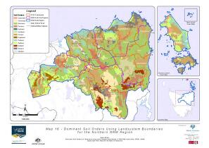 Dominant soil orders using landsystem boundaries.