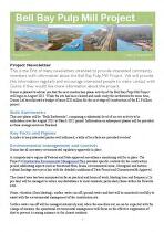 Pulp Mill Project newsletter.