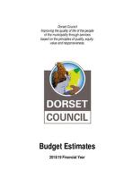 Dorset Council budget estimates