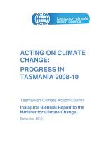 Acting on climate change : progress in Tasmania