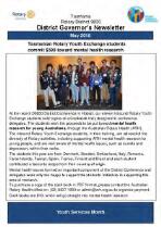 Rotary District 9830 Tasmania : District Governor's newsletter.