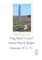 King Island Council annual plan & budget estimates