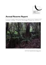 Annual reserve report : Lower Liffey WHA Reserve