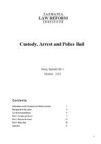 Custody, arrest and police bail