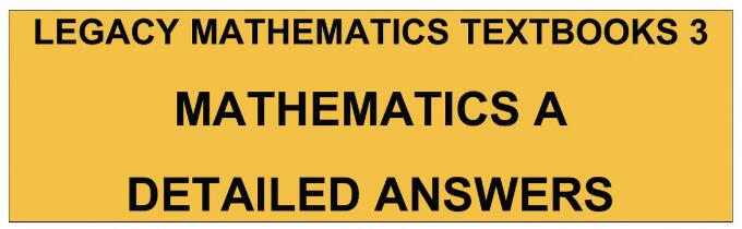 Mathematics A : detailed answers