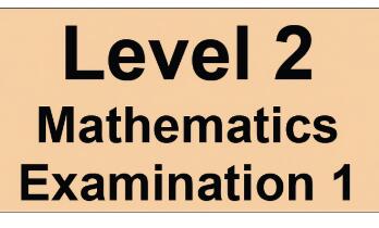 Level 2 Mathematics Examination 1 with detailed answers.
