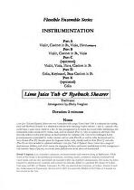 Lime juice tub & Ryebuck shearer : for flexible ensemble