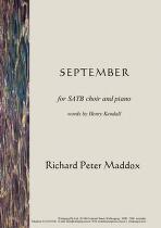 September : for SATB and piano