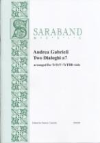 Two Dialoghi a7 Viols : Arranged for TrTrT+TrTBB viols