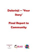 Dalarinji - 'Your story' : final report to community