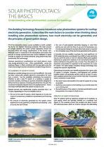 Solar Photovoltaics: the Basics : Understanding solar photovoltaic systems for buildings.
