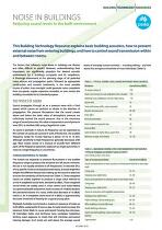 Noise in Buildings : Reducing sound levels in the built environment.