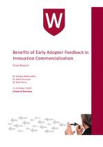 Benefits of Early Adopter Feedback in innovation commercialisation : final report