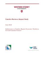 Camden Business Impact study : submission to Camden Region Economic Taskforce Ltd and Camden Council