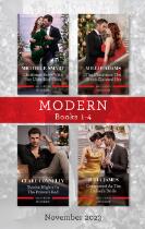 Modern books 1-4 November 2023 : Christmas baby with her ultra-rich boss. The Christmas the Greek claimed her. Twelve Nights in the prince's bed. Contracted as the Italian's bride.