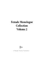 Female Monologue Collection Volume 2.