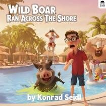 Wild Boar Ran Across the Shore.