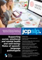 JCPSLP : journal of clinical practice in speech-language pathology.